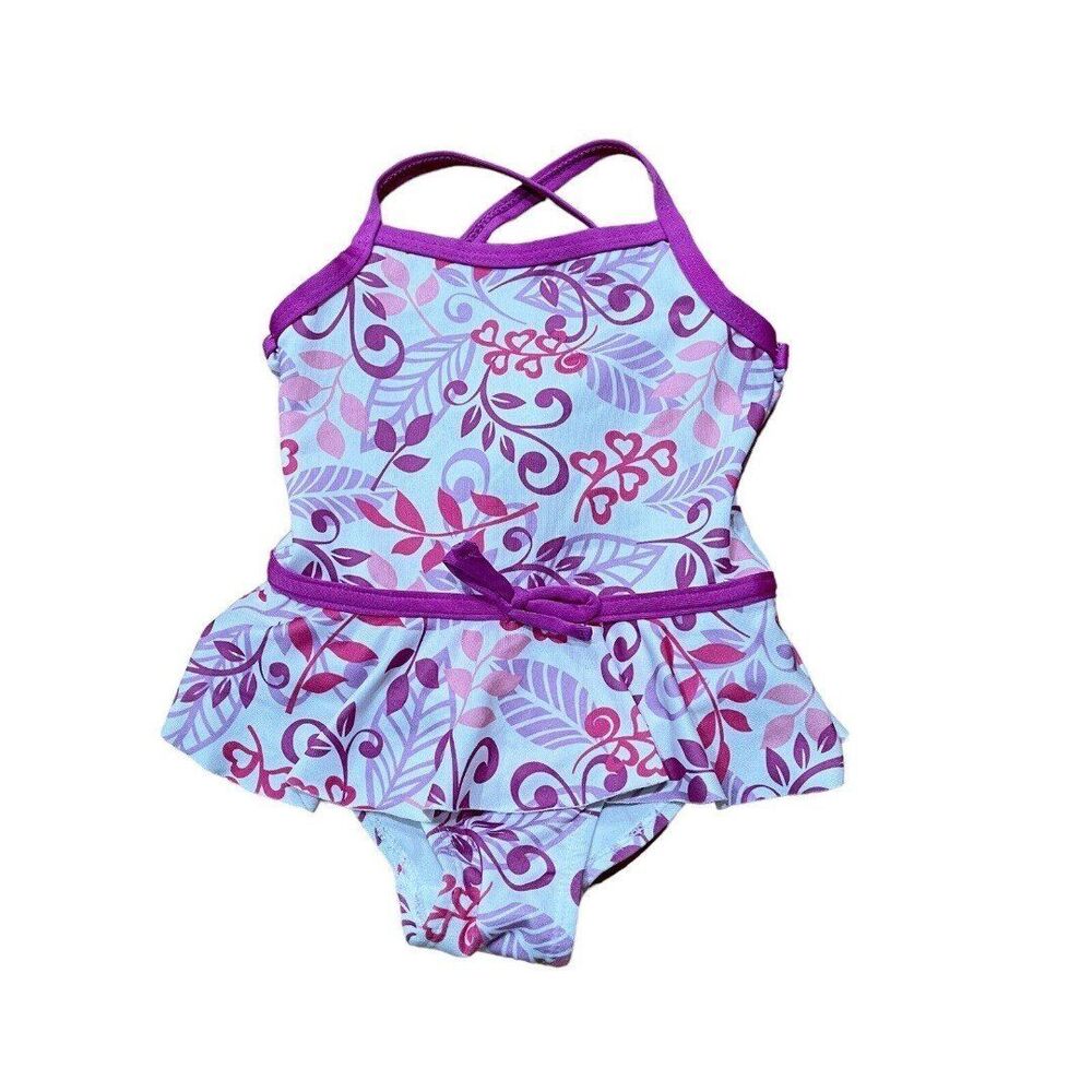 Penelope Mack Toddler Girl Swimsuit Size 18M Bathing Suit Ruffle One Piece.